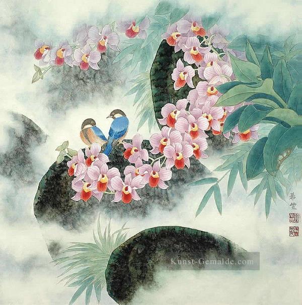 Vögel in Blumen Chinesische Malerei Ölgemälde